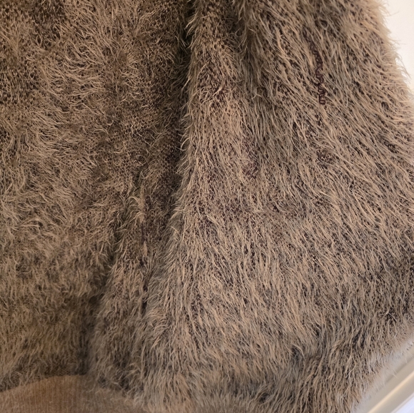 Oliver Eyelash Extra Soft Cardigan, Animal Print, Brown & Tan, Size: Large - Picture 4 of 5